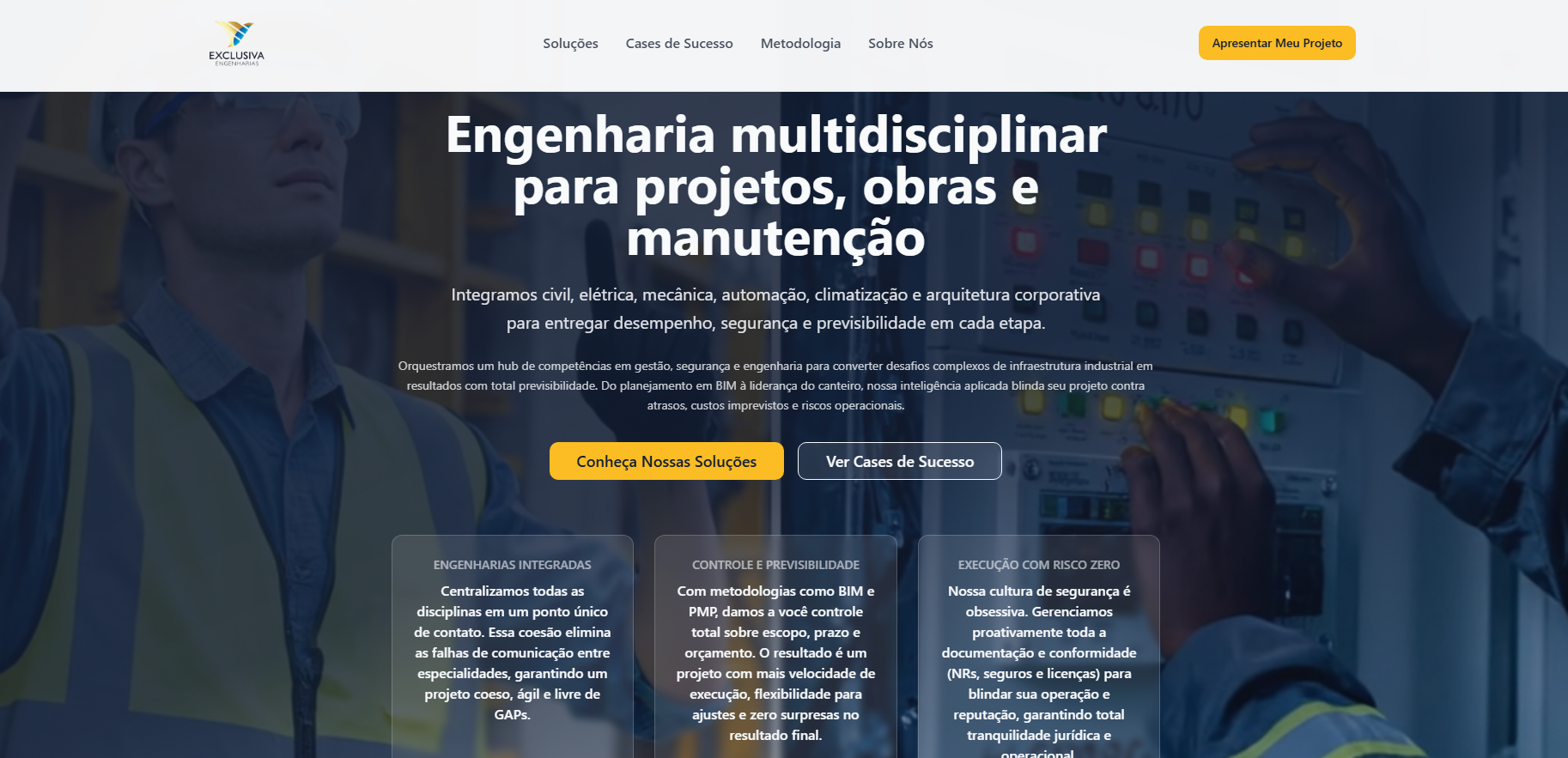 Homepage Exclusiva Engenharias