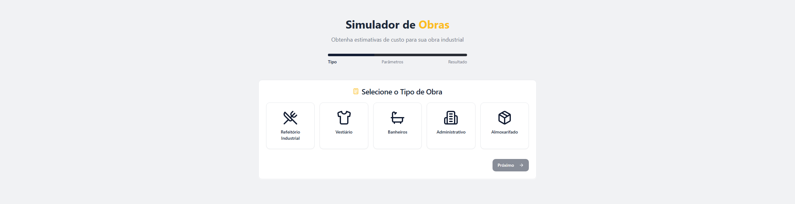 Simulador de Orçamento